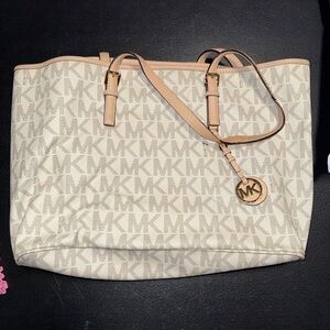 Michael Kors Cream MK Logo Tote